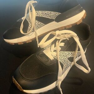 Rachel Zoe Black and White Leopard Sneakers